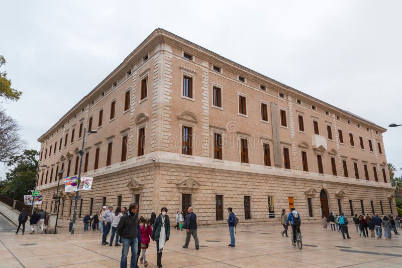 Exterior of the Malaga Museum, Spain Editorial Image Image of