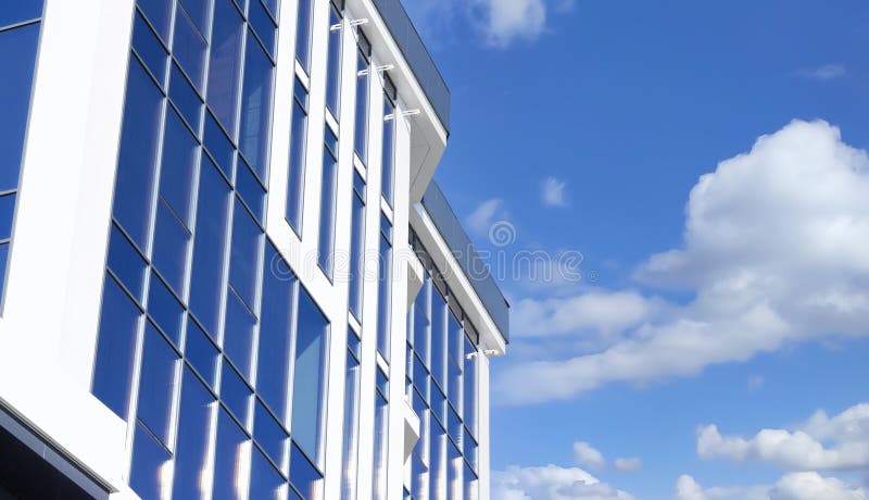 Exterior of modern glass residential or office building royalty free stock images
