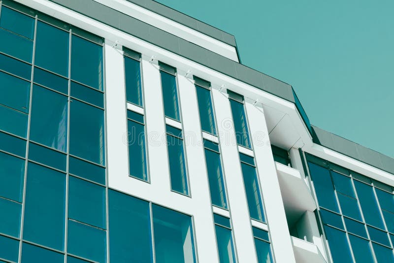 Exterior of modern glass residential or office building royalty free stock photos