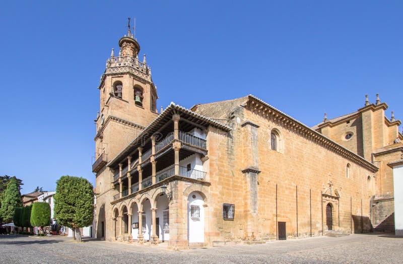 Santa Maria la Mayor Church, Ronda, Spain. Exterior of the Santa Maria la Mayor Church, Ronda, Andalucia, Spain royalty free stock photos Santa Maria la Mayor Church, Ronda, Spain. Exterior of the Santa Maria la Mayor Church, Ronda, Andalucia, Spain royalty free stock photos