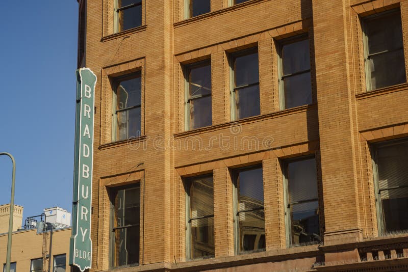 Exterior view of the famous and historical bradbury building royalty free stock images Exterior view of the famous and historical bradbury building royalty free stock images