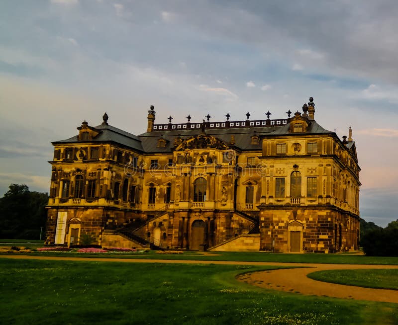 Grosser Garten in Dresden stock photo. Image of palace