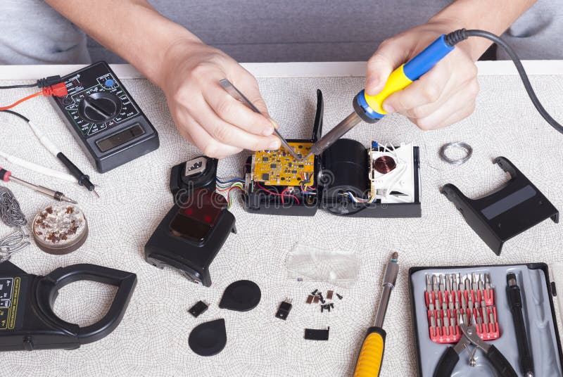 External flash repair stock image. Image of accessory 107584667