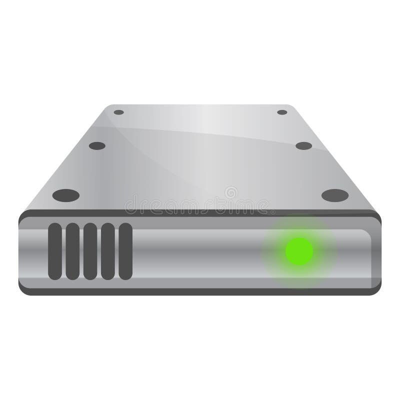 External Hard Disk Icon, Cartoon Style Stock Vector - Illustration of drive,  flash: 142249903