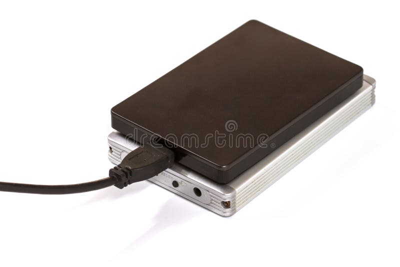 External Hard Drive with Usb Cable Stock Image Image of desktop