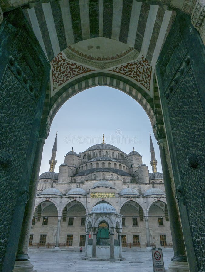 External view of Sultanahmet mosque stock photos