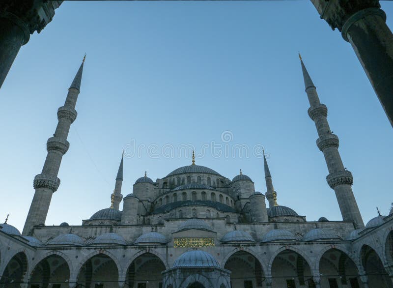 External view of Sultanahmet mosque stock photos