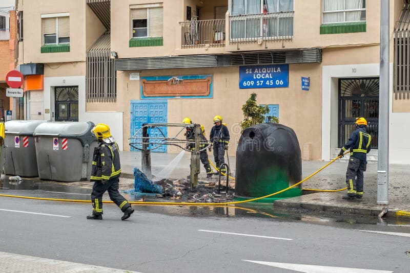 Garbage Fire in a Residential Neighborhood Editorial Photo Image of