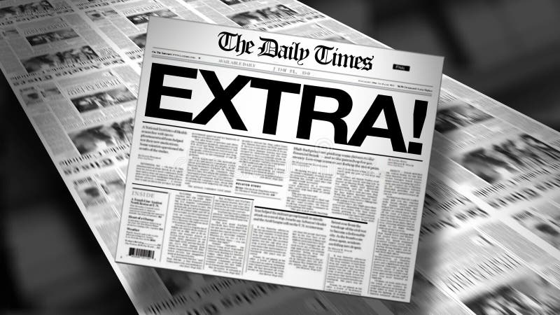 Extra Newspaper Headline Reveal And Loop Hd Animation Stock Video Video Of Financial