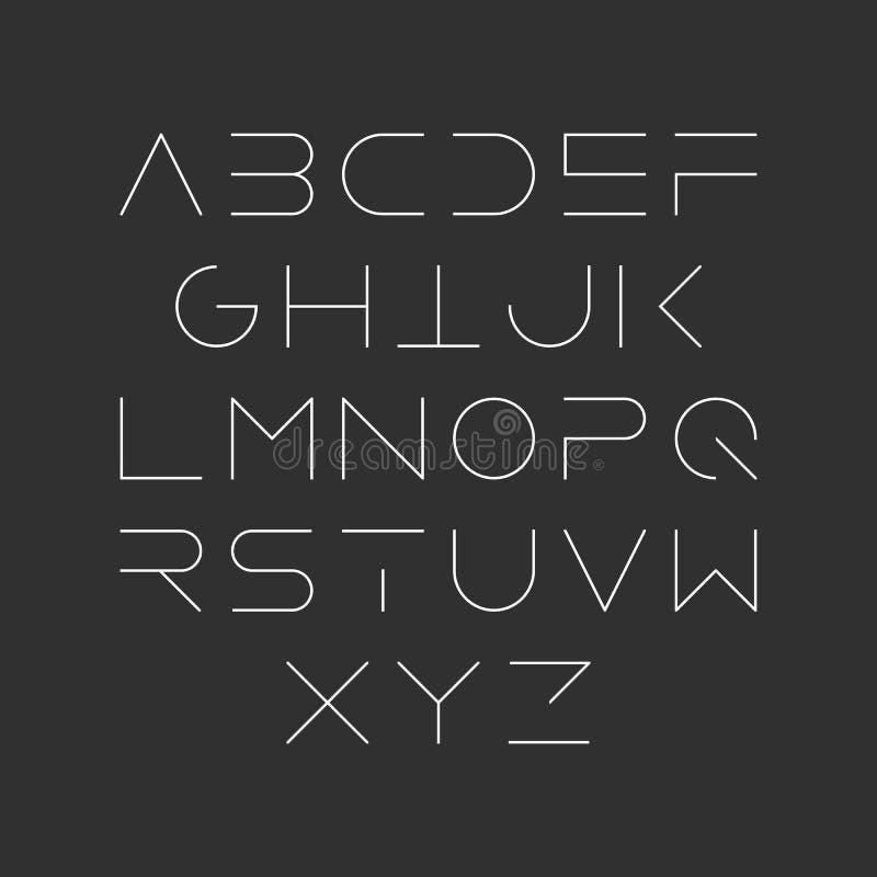Extra thin line style font