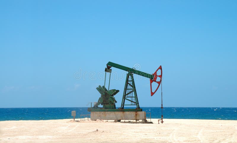 Old Plant extracting petroleum on cuban shores. Old Plant extracting petroleum on cuban shores