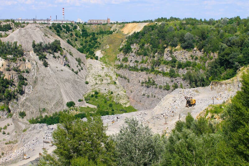 Extraction of Mineral Resources in Granite Quarry Stock Image Image