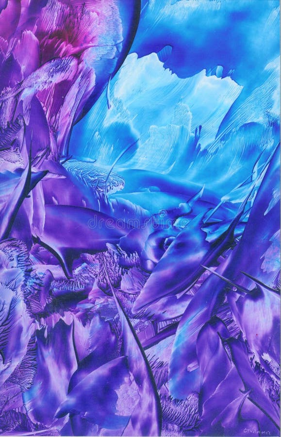 Extracto púrpura y azul