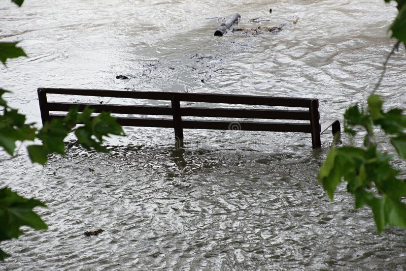 Extraordinary flood, on Danube river in Bratislava