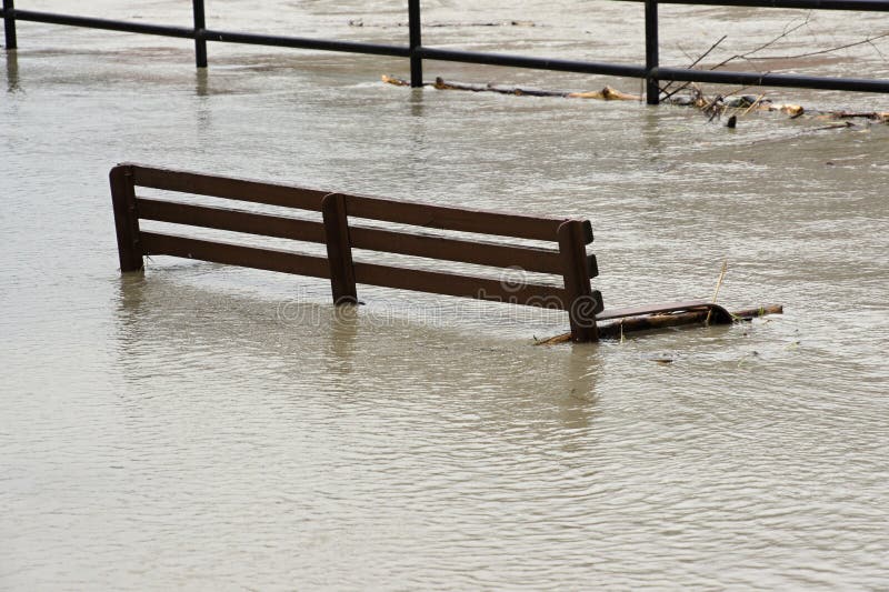 Extraordinary flood, on Danube river in Bratislava