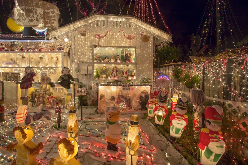 Extravagante Kerstmislichten royalty-vrije stock fotografie Extravagante Kerstmislichten royalty-vrije stock fotografie