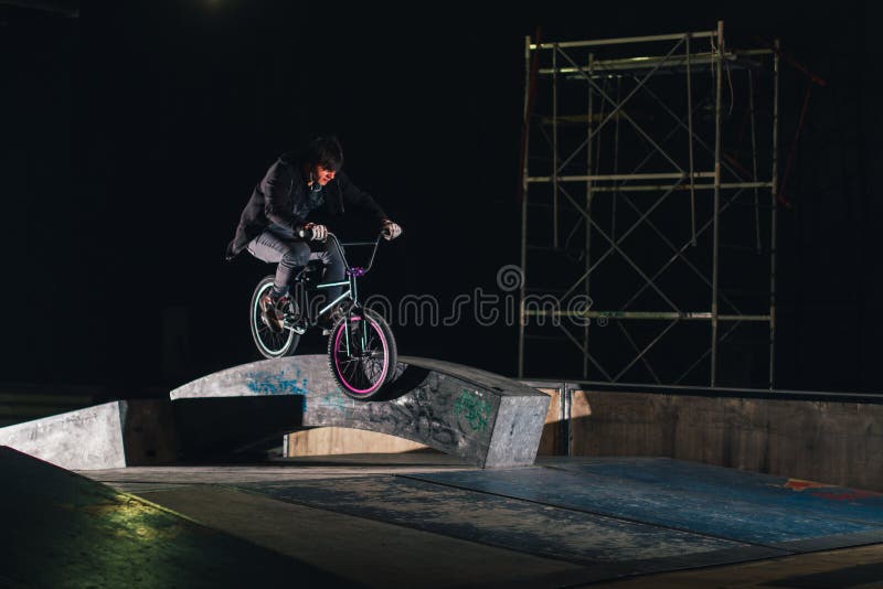 Extreme Bmx Trick in Skatepark Editorial Image Image of city, bike