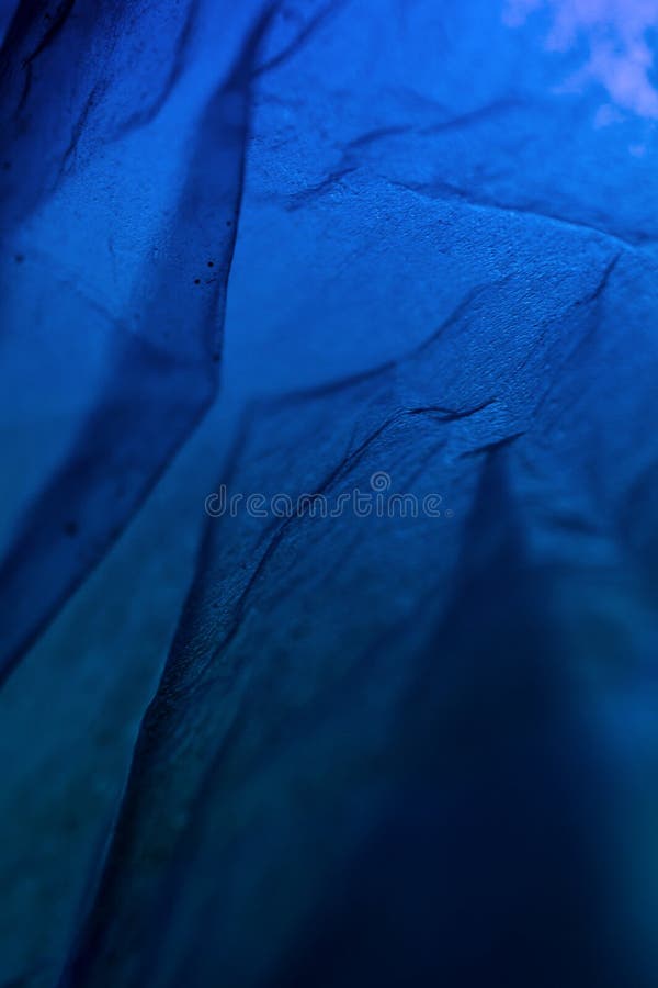 Extreme close up of blue empty plastic bag background royalty free stock images