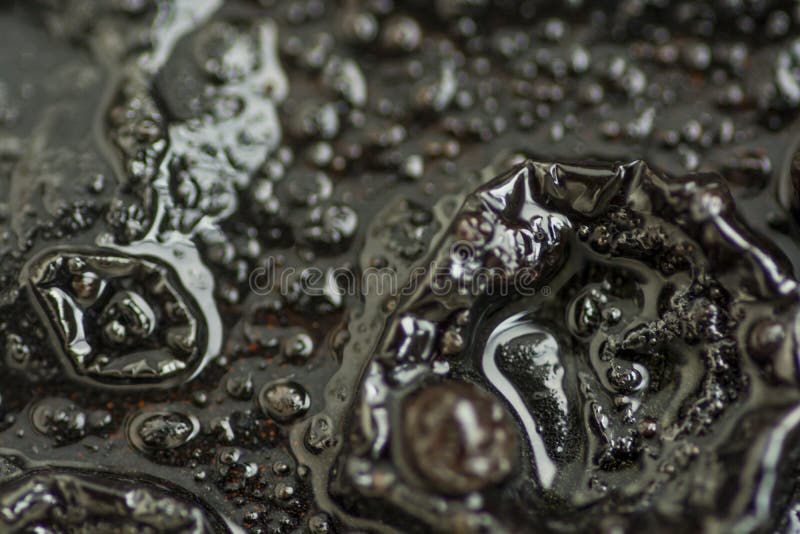 Extreme Close Up of an Empty Burnt Pot with Black Bottom Stock Photo