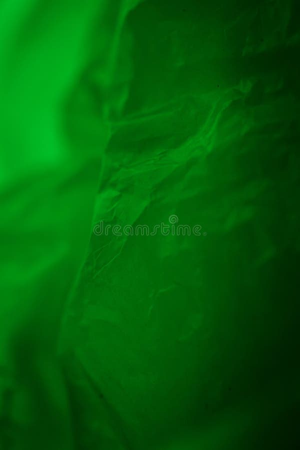 Extreme close up of green empty plastic bag background royalty free stock photo