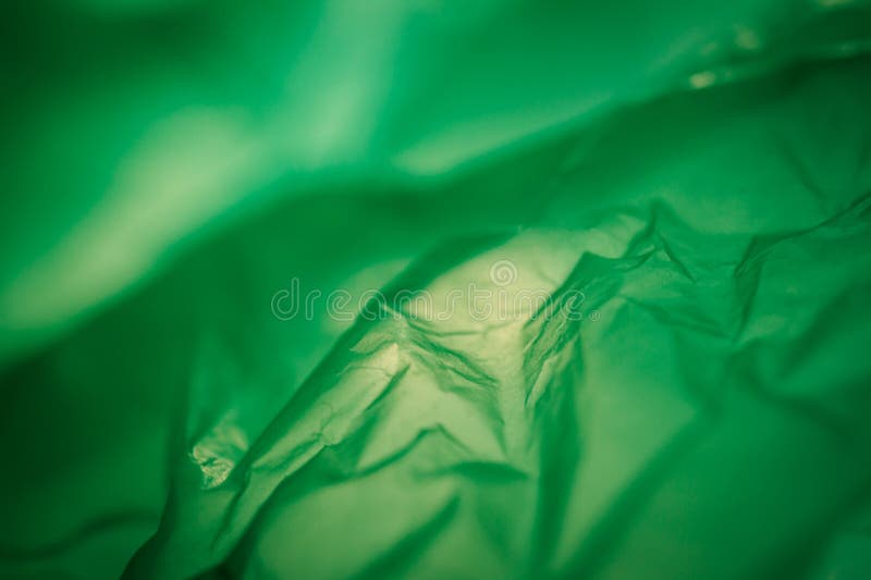 Extreme close up of green empty plastic bag background royalty free stock photos