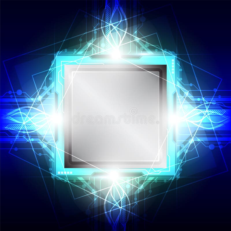 Extreme computer processor technology stock illustration