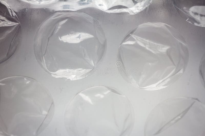 Extreme macro of plastic bubble wrap texture royalty free stock photo