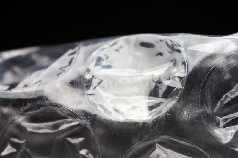 Extreme macro of plastic bubble wrap texture stock photo