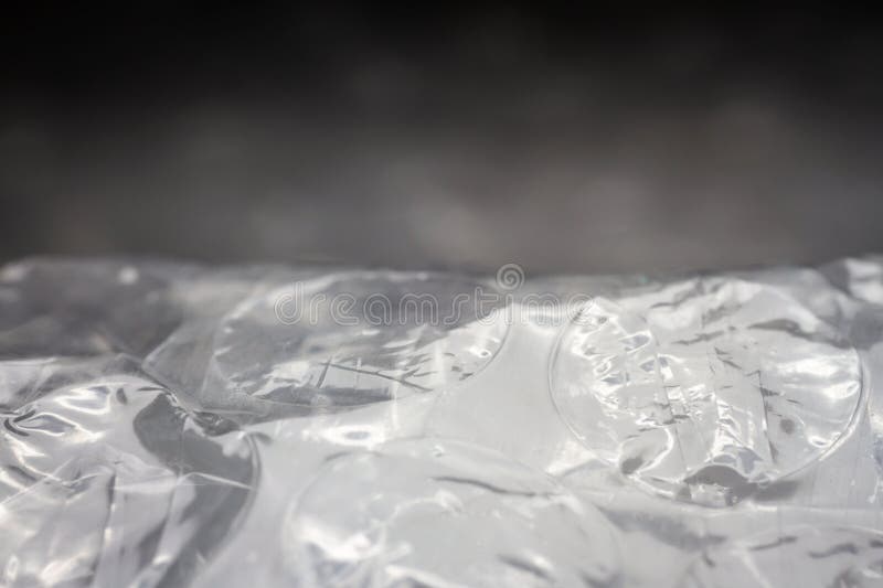 Extreme macro of plastic bubble wrap texture stock photography