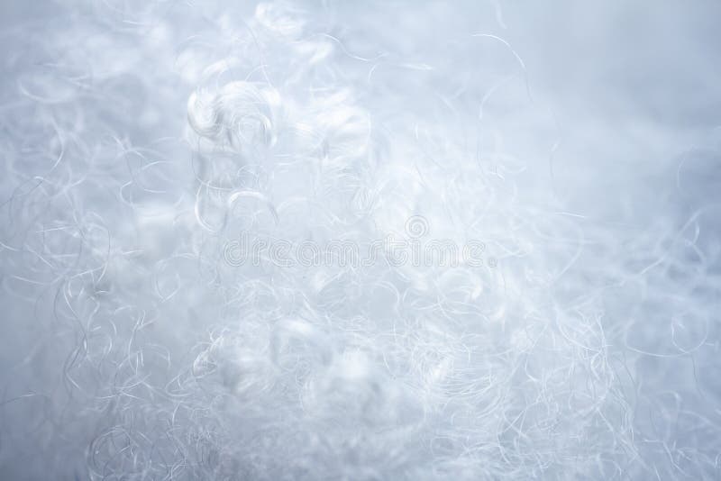 Extreme macro of polyester stable fiber stock images