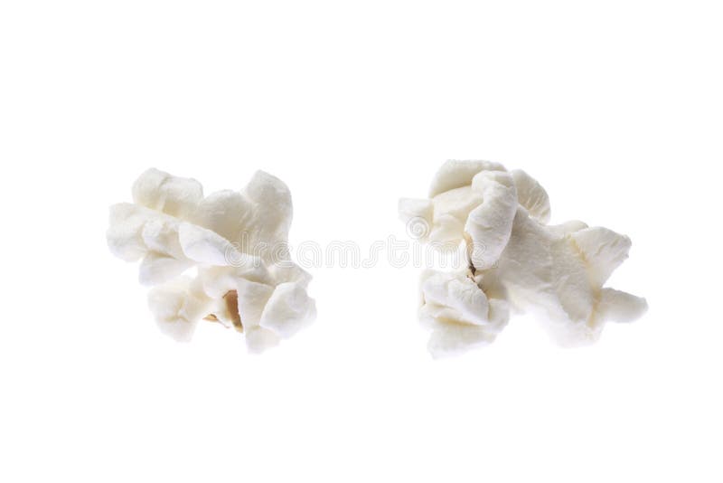 Extreme macro of two popcorns stock photos