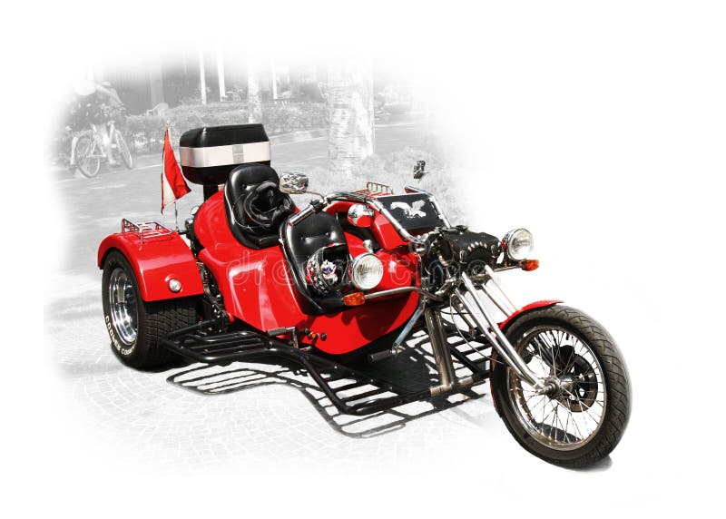 Extreme Motorcycle With Three Wheels Stock Image - Image ...