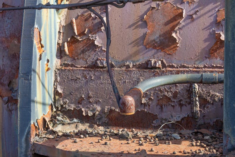 Extreme Schalenfarbe und Rost, Eisenkugeln, schwere industrielle Beschaffenheiten stockfotos Extreme Schalenfarbe und Rost, Eisenkugeln, schwere industrielle Beschaffenheiten stockfotos