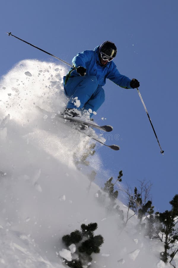 Extreme skiër.