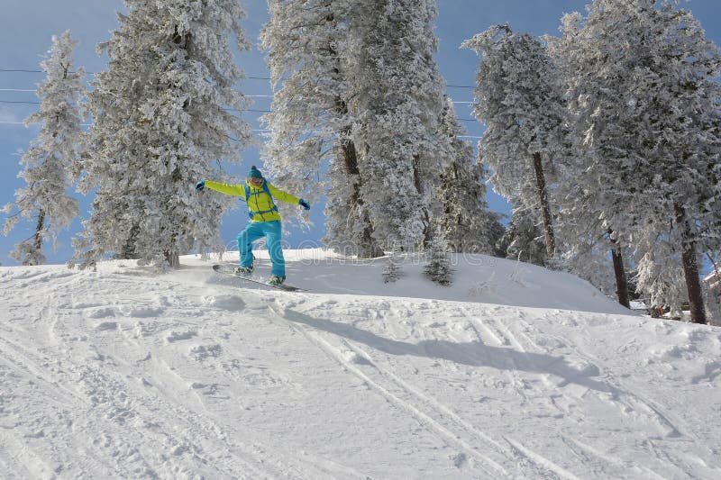 Extreme snowboarder stock foto Extreme snowboarder stock foto