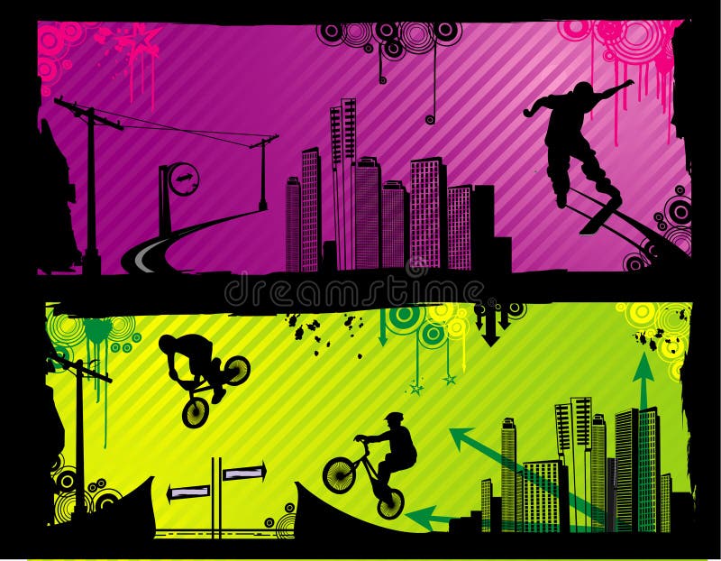 Extreme sportenvector vector illustratie Extreme sportenvector vector illustratie