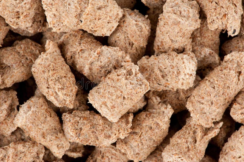 Extruded bran close up