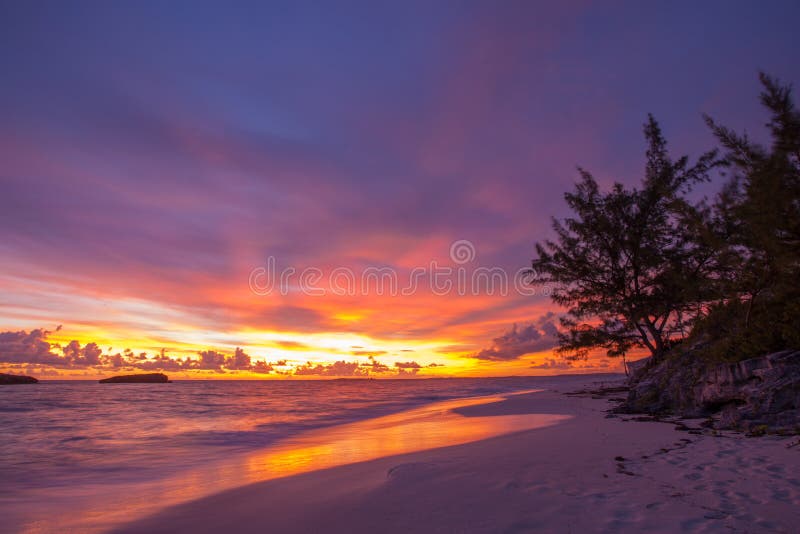 Beautiful Sunrise at Great Exuma, Bahamas. Beautiful Sunrise at Great Exuma, Bahamas