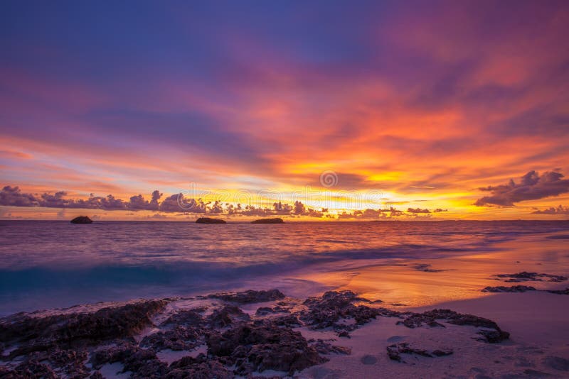 Beautiful Sunrise at Great Exuma, Bahamas. Beautiful Sunrise at Great Exuma, Bahamas