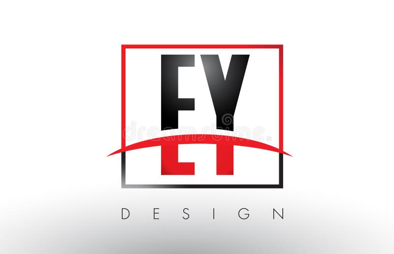 EY E Y Logo Letters with Red and Black Colors and Swoosh. Stock ...