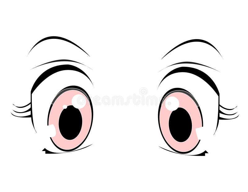 Happy Anime Face. Manga Style Closed Eyes, Little Nose and Kawaii Mouth  Stock Vector - Illustration of female, drawing: 176476766