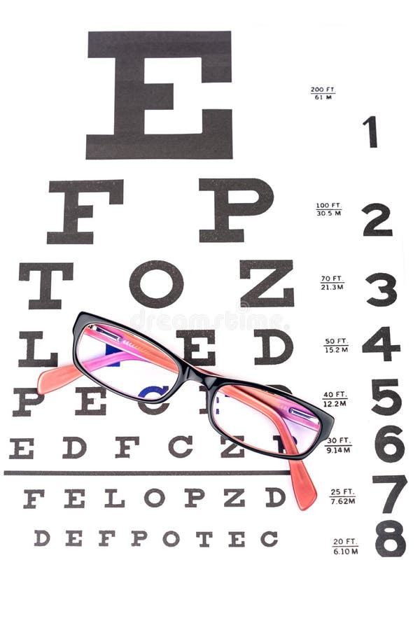 Eye care specs and chart stock photo. Image of eyeglasses 59661248