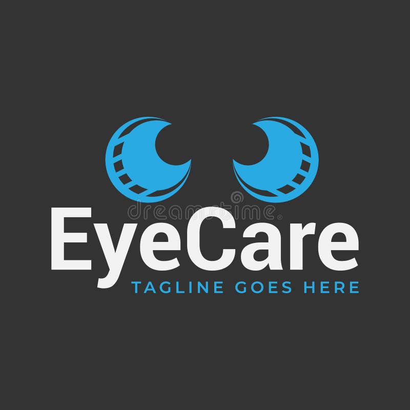 Eye Care Logo.Eye Care Abstract Logo Template.Vector Illustration.Black