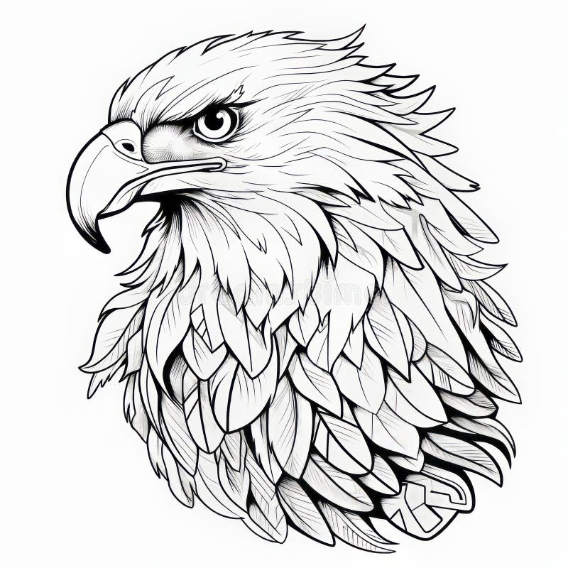 hawk head coloring page