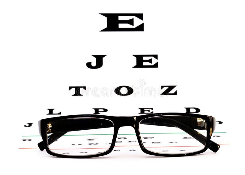 Eye chart stock image
