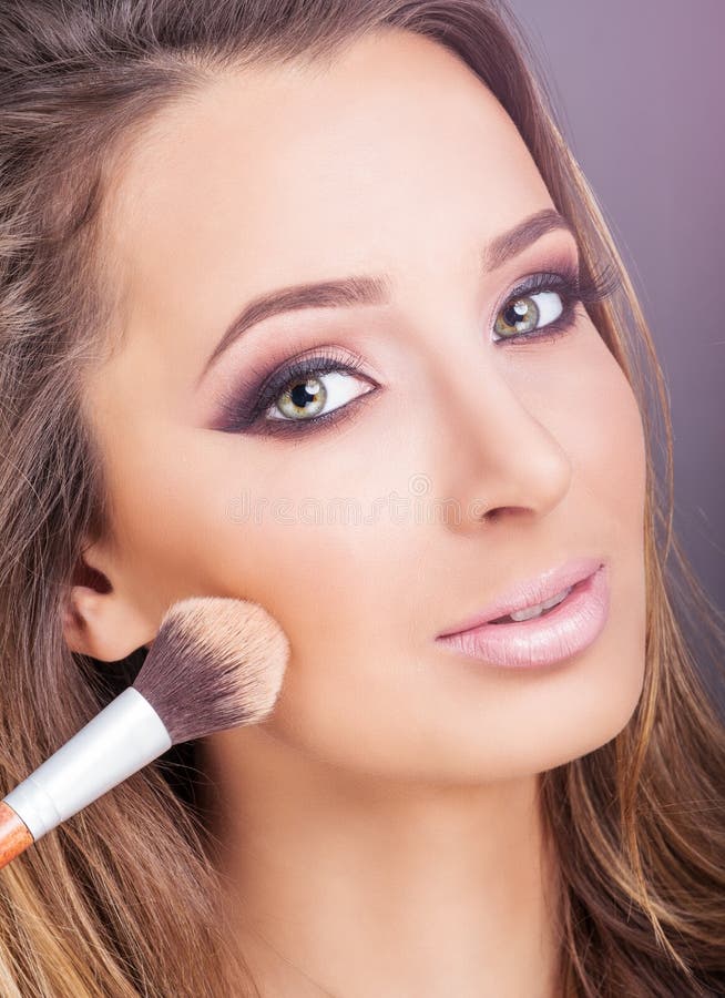 Eye close up makeup stock image. Image of girl, applying 64574159