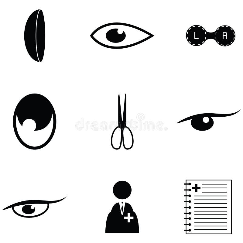 Eye doctor icon set stock vector. Illustration of vector 102208294