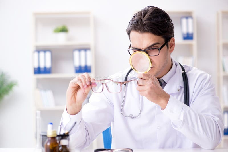 The Eye Doctor in Medical Concept Stock Image Image of oculist