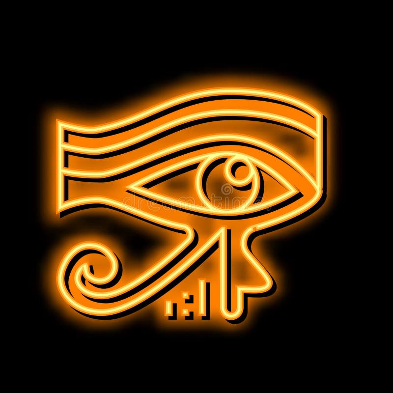 Eye Egypt Neon Glow Icon Illustration Stock Vector Illustration of