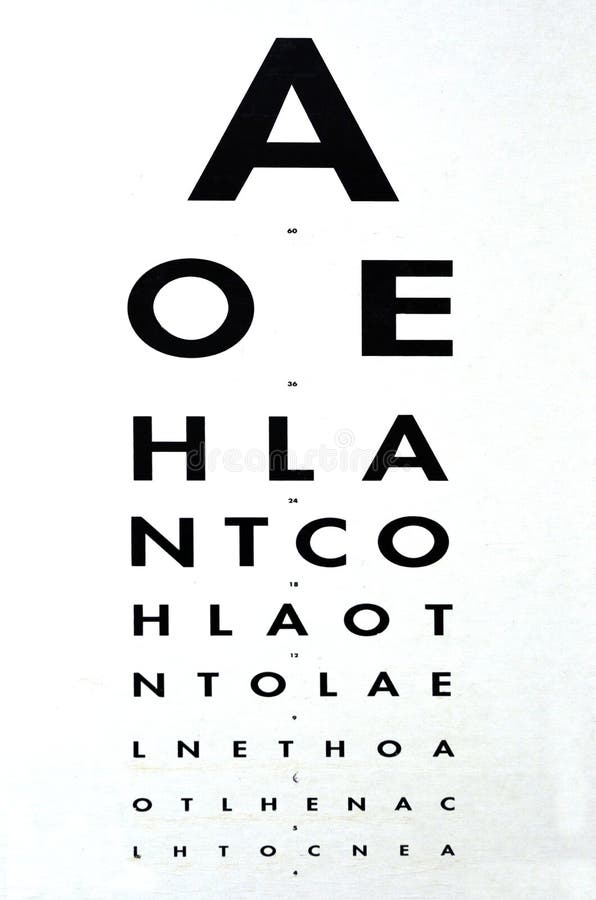 Eye Examination Snellen Chart Stock Photo Image Of Diseases Focus